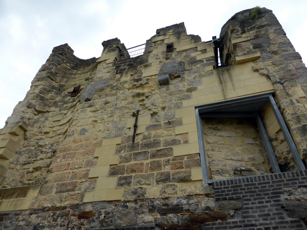 Northwest wall of the Donjon tower of Castle Lichtenberg at the Sint-Pietersberg hill