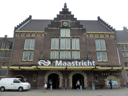 Front of the Maastricht Railway Station at the Stationsplein square
