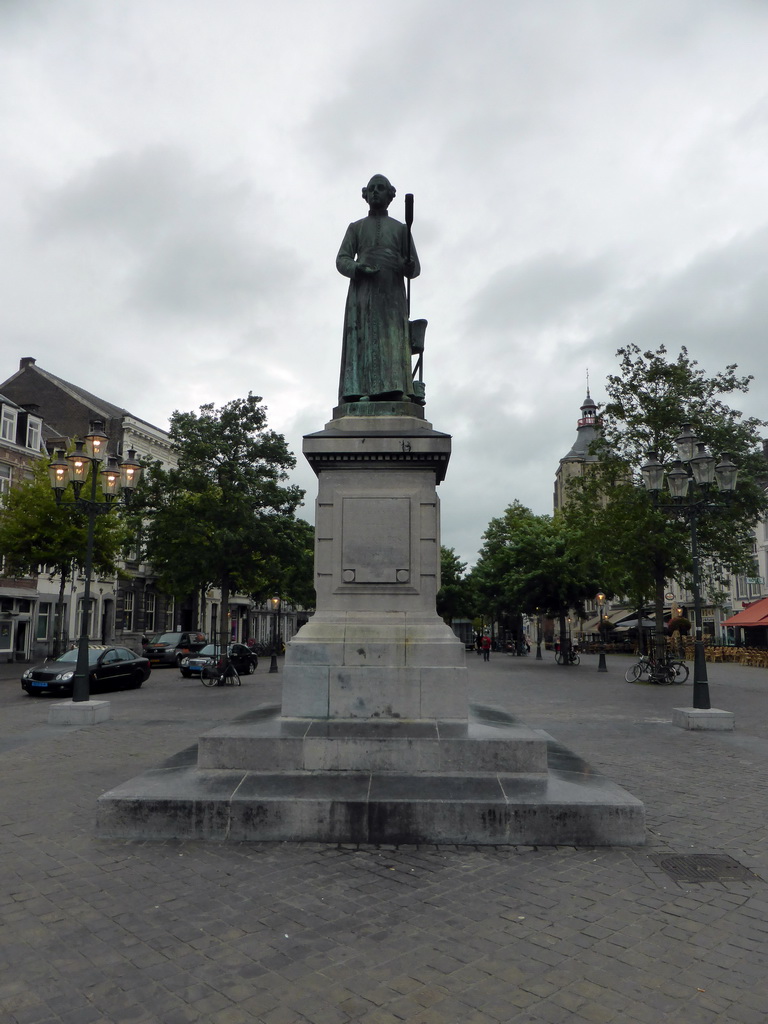 Statue of Jan Pieter Minckeleers at the northwest side of the Markt square