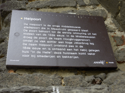 Information on the Helpoort gate