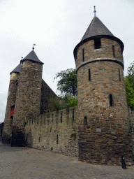 The Helpoort gate and the Jekertoren tower at the Sint Bernardusstraat street