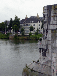 The Maas river and a relief at the north side of the Sint Servaasbrug bridge