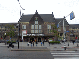 Front of the Maastricht Railway Station at the Stationsplein square