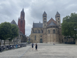 The Vrijthof square with the Sint-Janskerk church and the Sint-Servaasbasiliek church