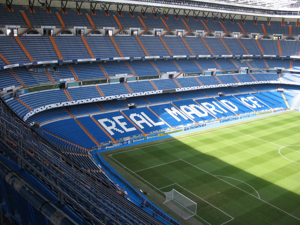 Inside the Santiago Bernabéu stadium