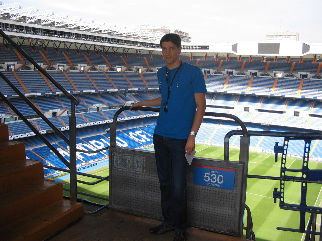 Tim in the Santiago Bernabéu stadium