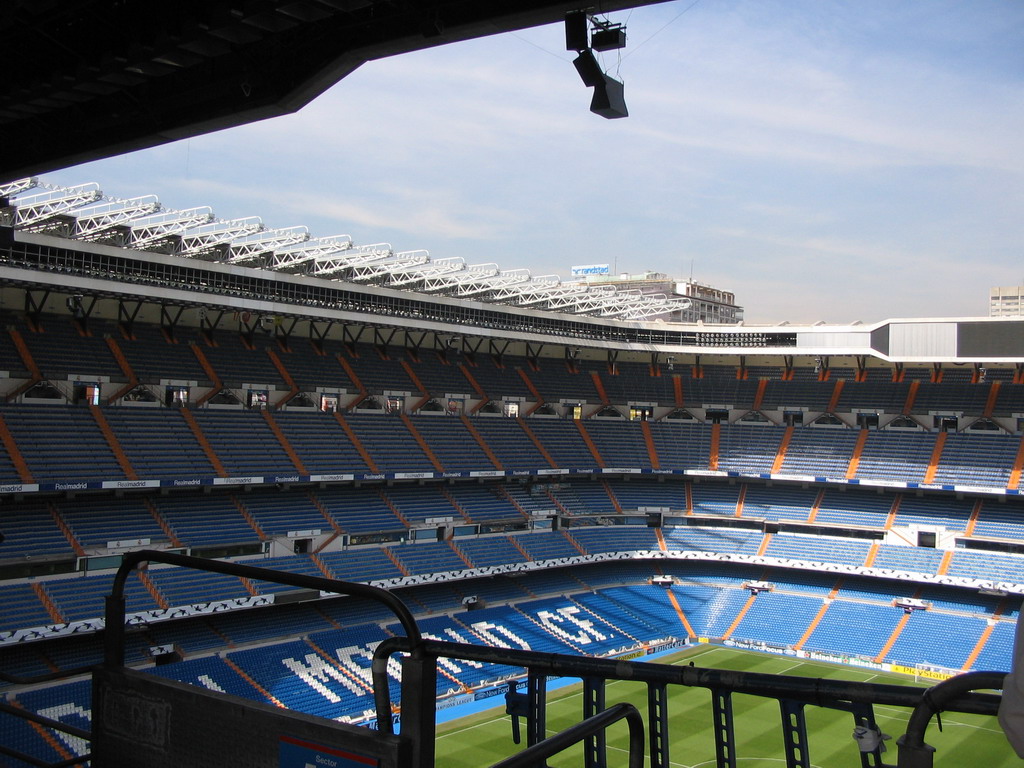 Inside the Santiago Bernabéu stadium