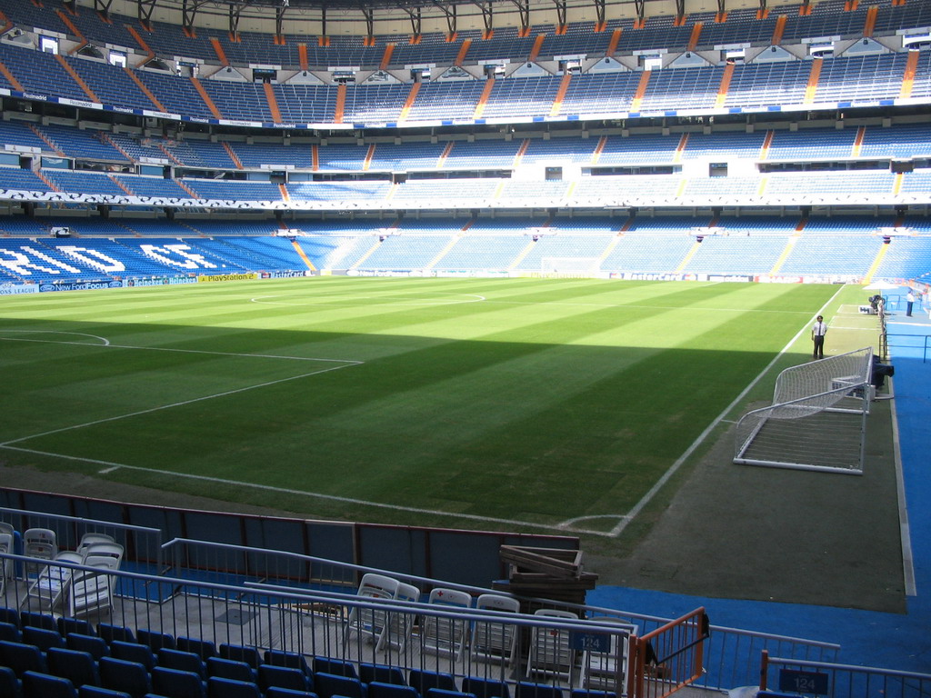 Inside the Santiago Bernabéu stadium