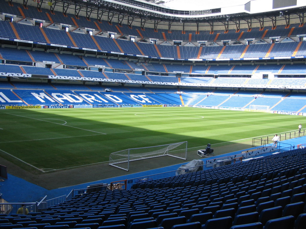 Inside the Santiago Bernabéu stadium