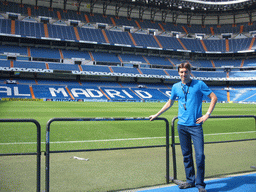 Tim in the Santiago Bernabéu stadium