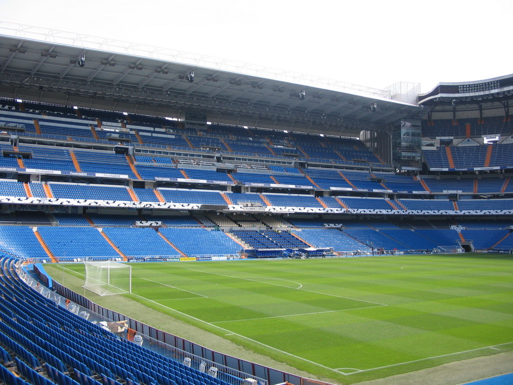 Inside the Santiago Bernabéu stadium