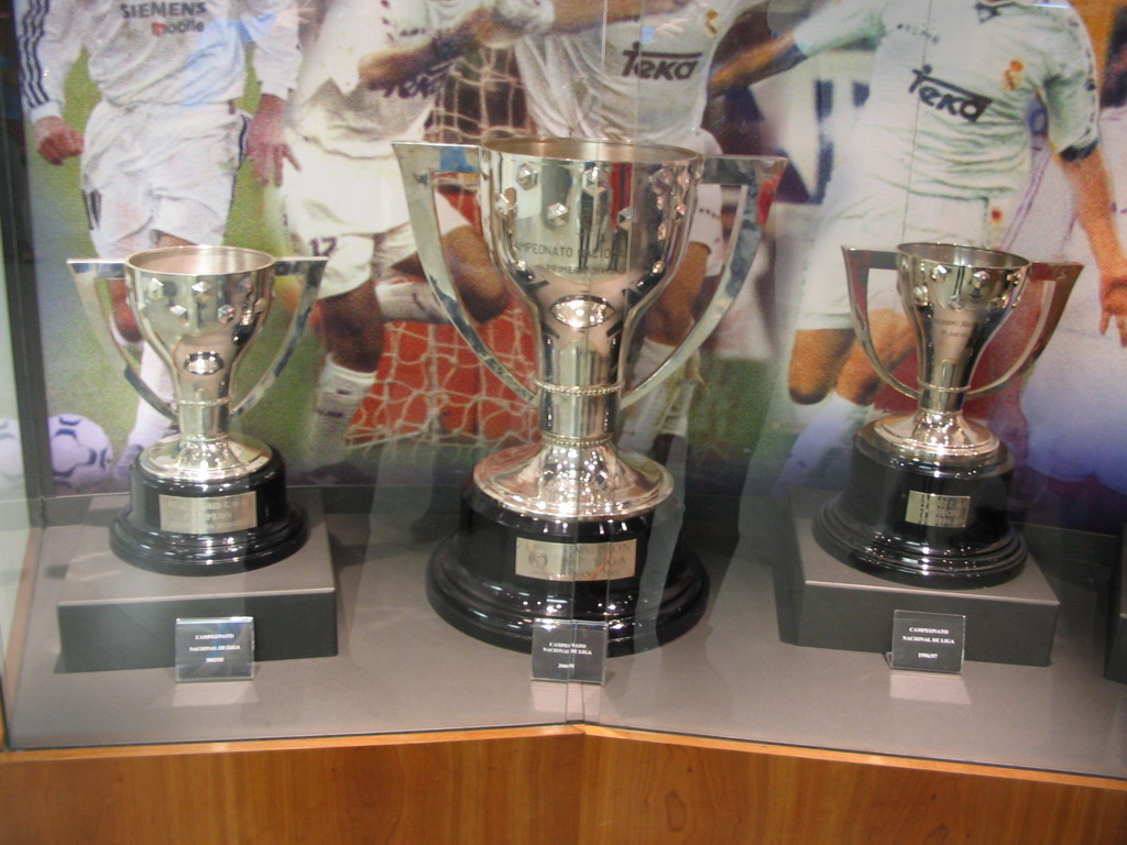 Spanish Championship Cups, in the museum of the Santiago Bernabéu stadium