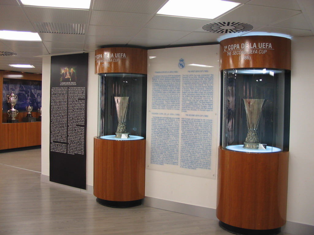 UEFA Cups, in the museum of the Santiago Bernabéu stadium