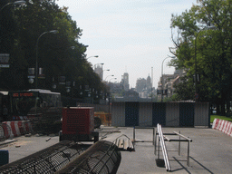 The Puerta de Alcalá and the Palacio de Comunicaciones, from the Calle de Alcalá street