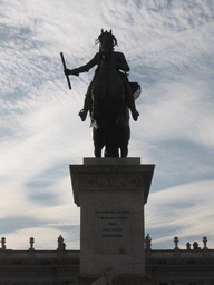 The equestrian statue of Philip IV at the Plaza de Oriente square