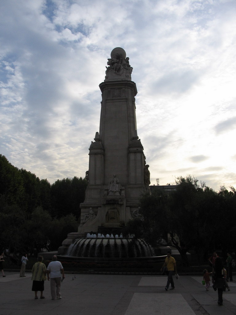 The Monument to Miguel de Cervantes Saavedra at the Plaza de España square