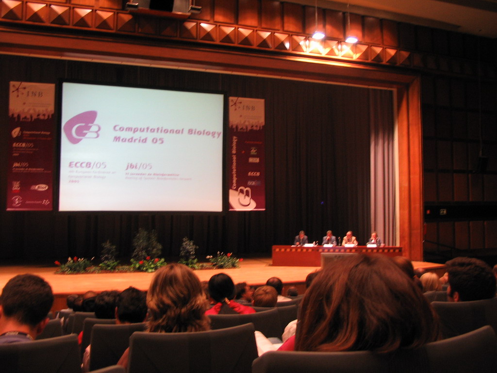 The opening of the ECCB 2005 conference, at the Palacio de Congresos de Madrid building