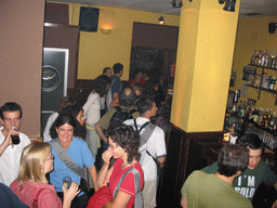 Drinks with visitors of the ECCB 2005 conference, in a pub in the city center