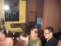 Drinks with visitors of the ECCB 2005 conference, in a pub in the city center