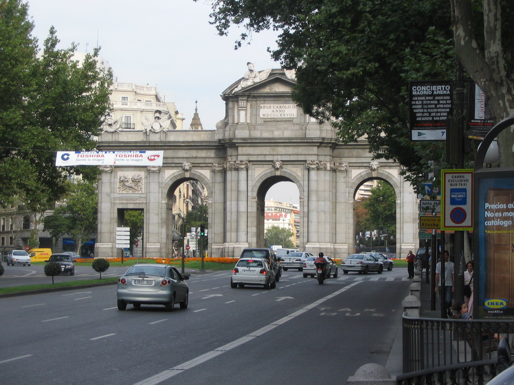 The Puerta de Alcalá at the Plaza de la Independencia square