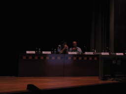 Board listening to Toni`s presentation at the ECCB 2005 conference, at the Palacio de Congresos de Madrid building