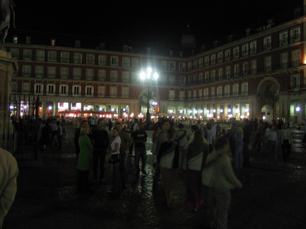 The Plaza Mayor square, by night