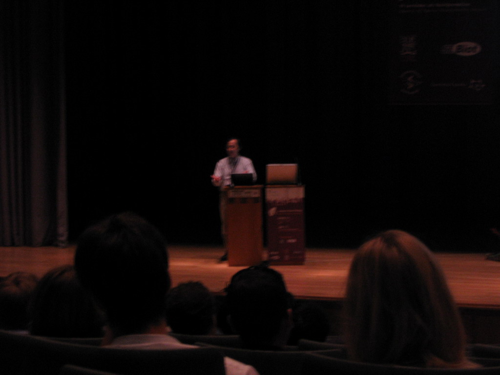 Presentation at the ECCB 2005 conference, at the Palacio de Congresos de Madrid building