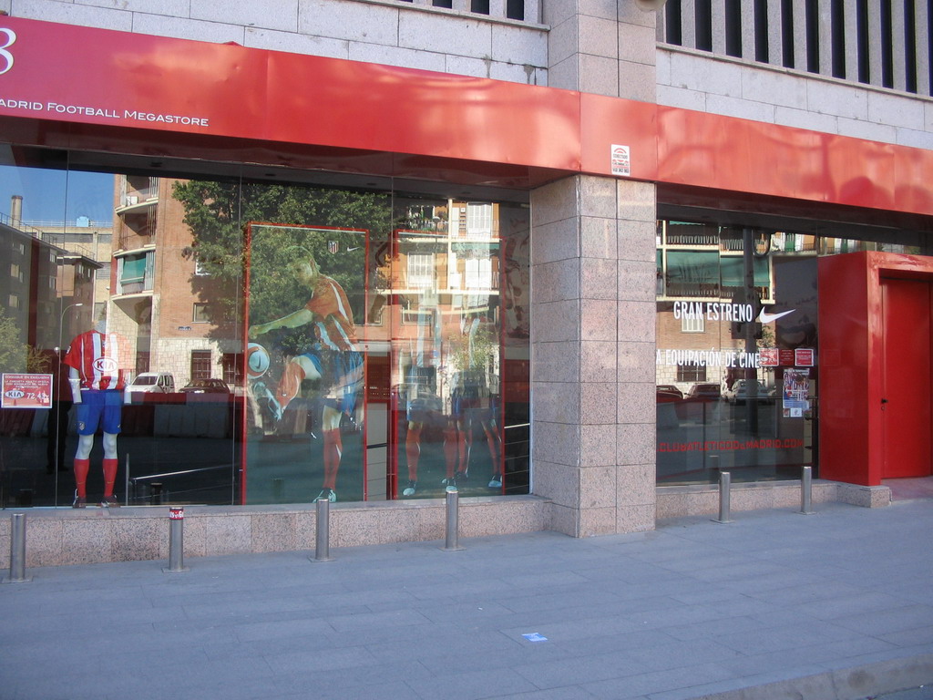 Fanshop of Atlético Madrid in the Vicente Calderón stadium