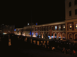 The Príncipe Pío shopping mall at the Paseo de la Florida street, by night