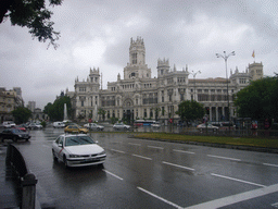 The Palacio de Comunicaciones and Cibeles Fountain at the Plaza de Cibeles square