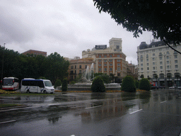 Neptune Fountain at the Paseo del Prado street