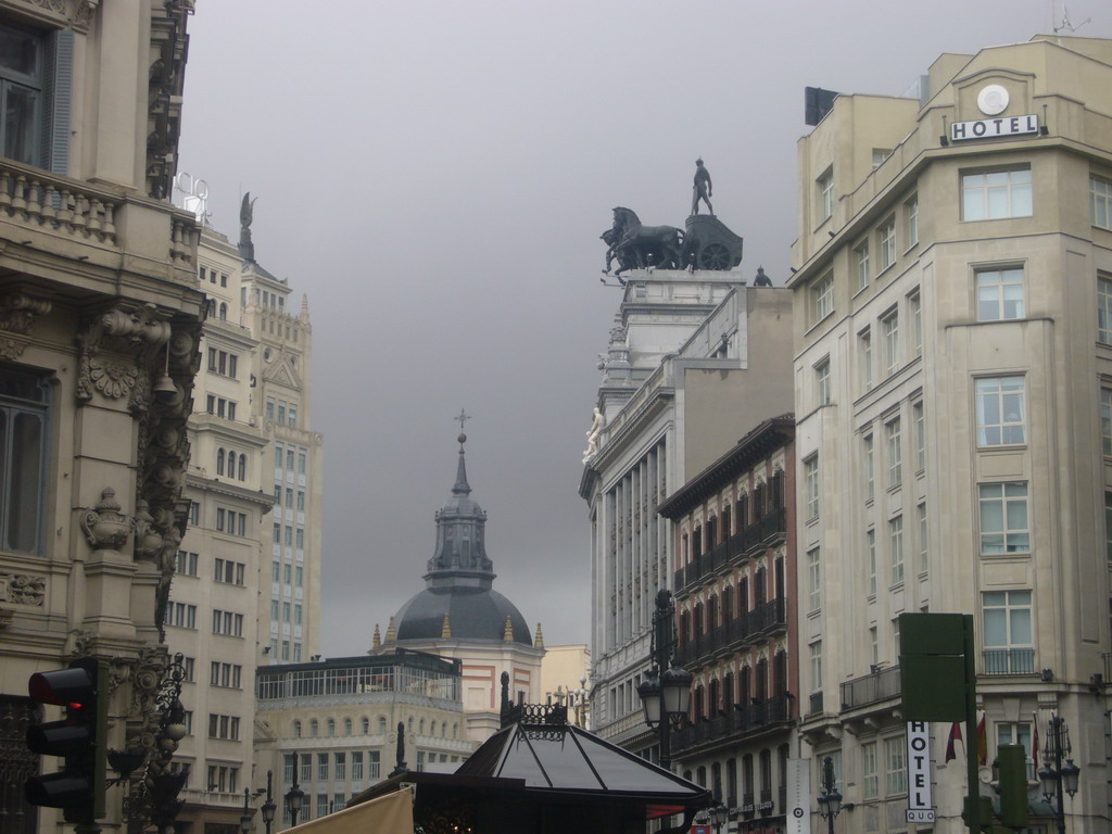 The Edificio del Banco de Bilbao and the Church of the Calatravas