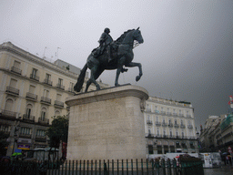 Monument to King Carlos III at the Puerta del Sol square