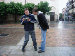 Tim and Jeroen at the Plaza San Ildefonso square