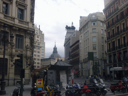 The Calle de Sevilla street, with the Edificio del Banco de Bilbao and the Church of the Calatravas