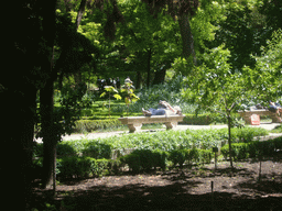 Miaomiao on a bench in the Royal Botanical Garden