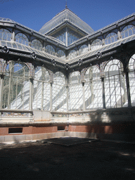 The back side of the Palacio de Cristal in the Parque del Buen Retiro park