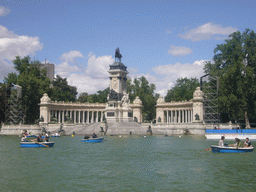 The Retiro Pond and the Monument to Alfonso XII in the Parque del Buen Retiro park