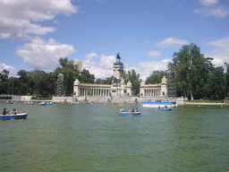 The Retiro Pond and the Monument to Alfonso XII in the Parque del Buen Retiro park