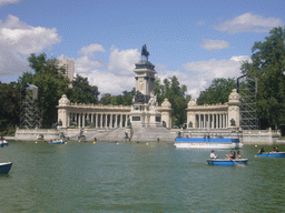 The Retiro Pond and the Monument to Alfonso XII in the Parque del Buen Retiro park