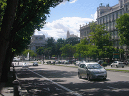 The Calle de Alcalá street and the Plaza de Cibeles square, with the Cibeles Fountain