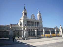 The Almudena Cathedral, from the Plaza de Armas square