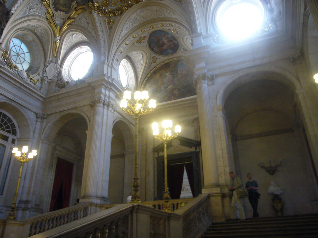 Kees and Jeroen at the Grand Staircase of the Royal Palace