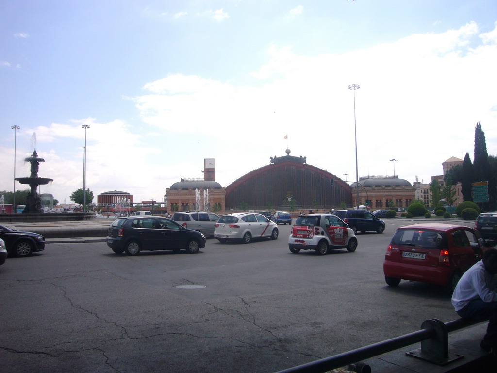 The Plaza del Emperador Carlos V square and Atocha railway station