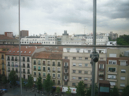 View from the elevator of the Reina Sofia museum on the houses to the southeast