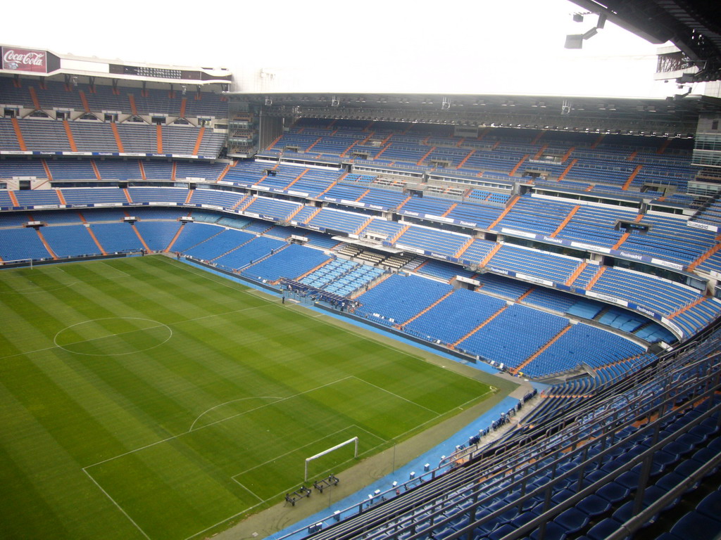 Inside the Santiago Bernabéu stadium