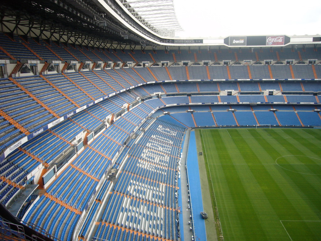 Inside the Santiago Bernabéu stadium