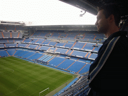 Jeroen in the Santiago Bernabéu stadium