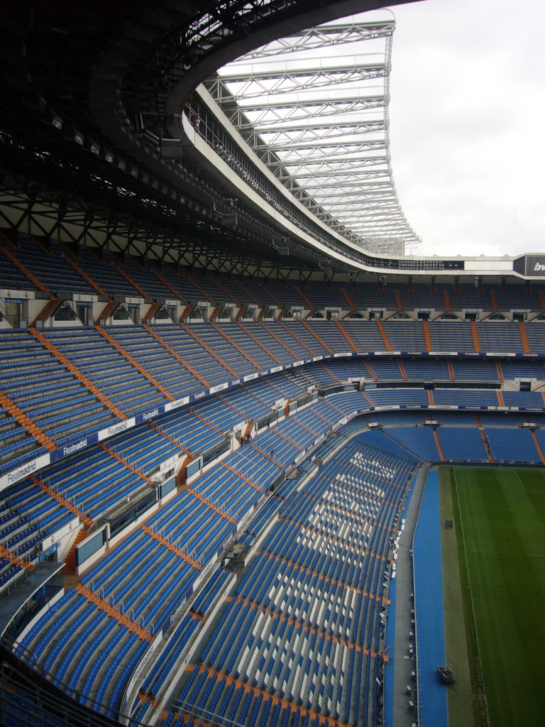 Inside the Santiago Bernabéu stadium