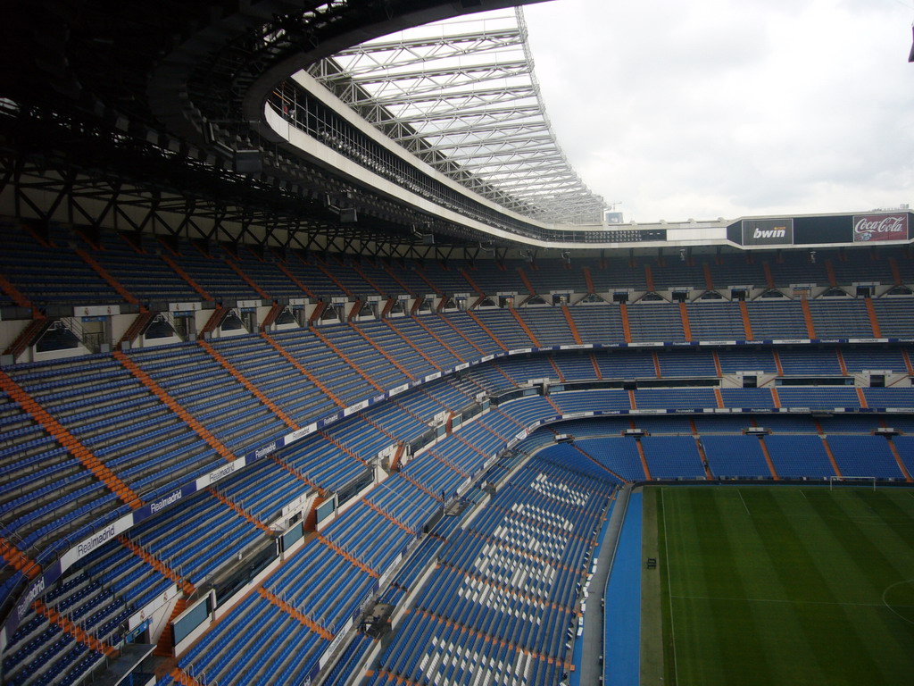 Inside the Santiago Bernabéu stadium